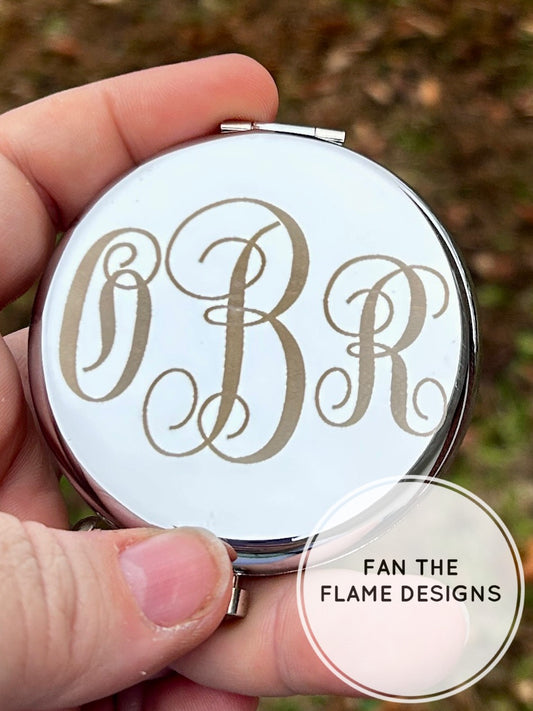Engraved Mirror Compact