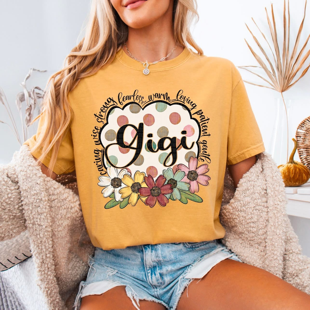 Flower & Polka Dot Names tee/sweatshirt