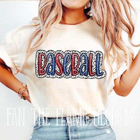 Glitter Baseball tee/sweatshirt