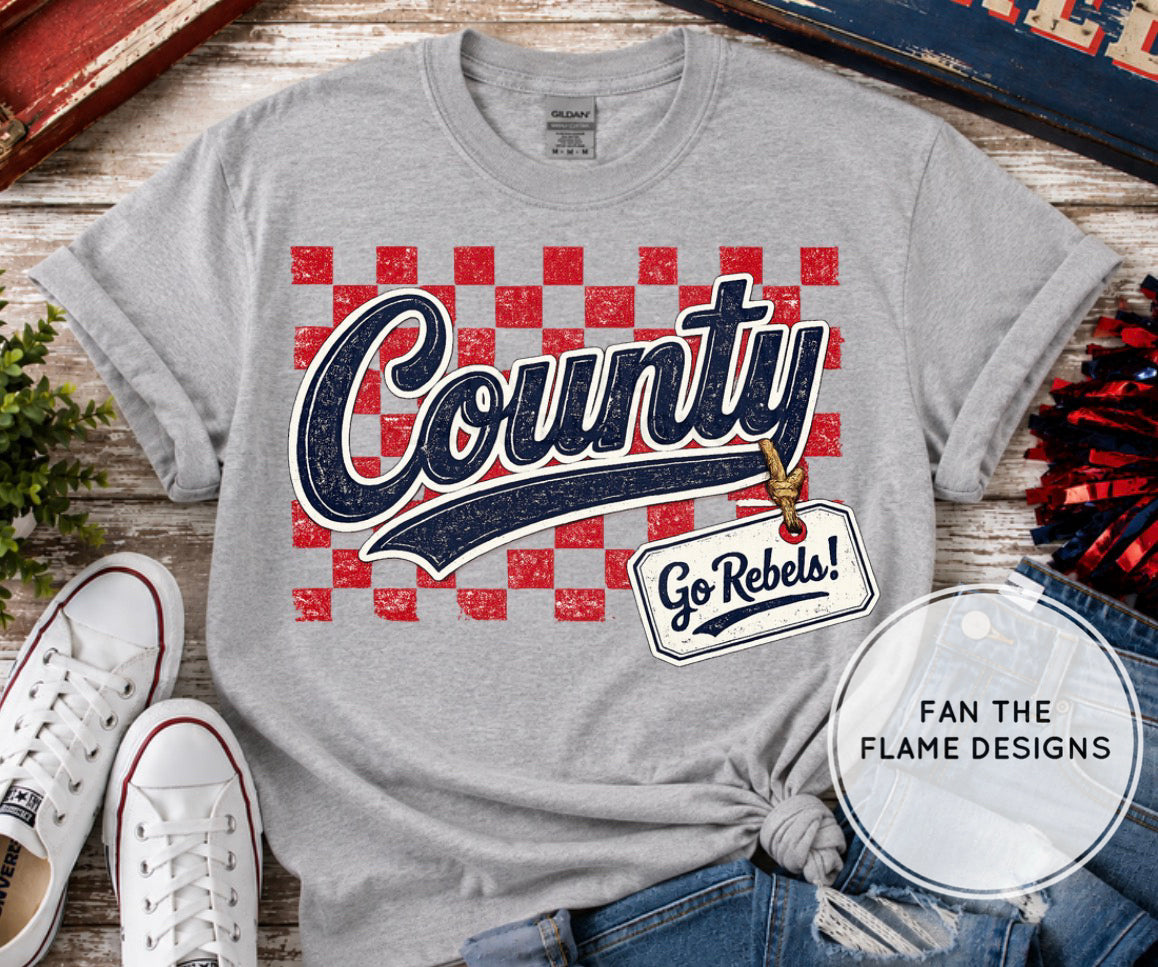 Checkered Distressed County