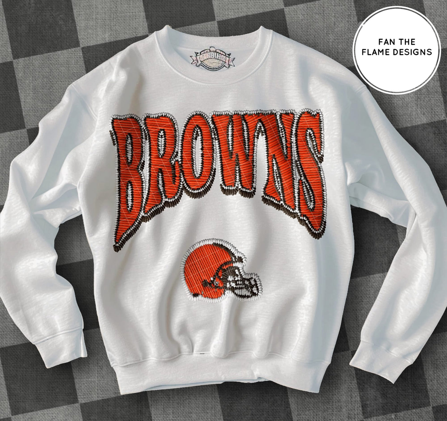 Faux Patch Football Team tee/sweatshirt