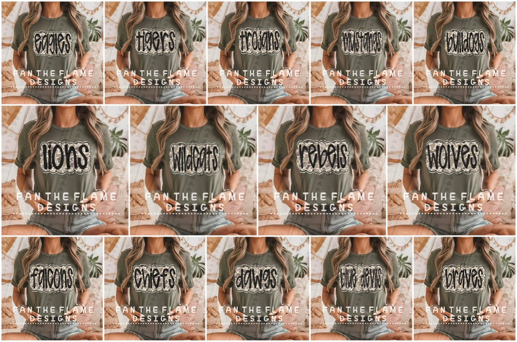 Camo black mascots Tee/Sweatshirt