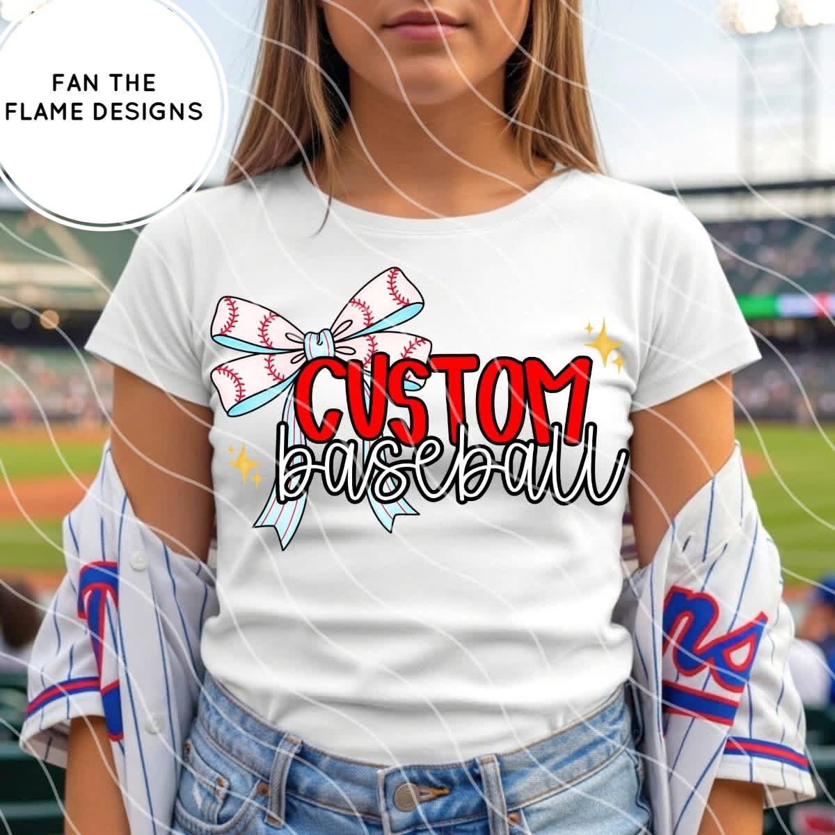 Custom Baseball/Softball with bow Short/Long/Sweatshirt