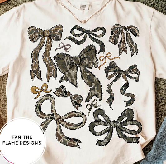 Camo Bow Collage Short/Long/Sweatshirt