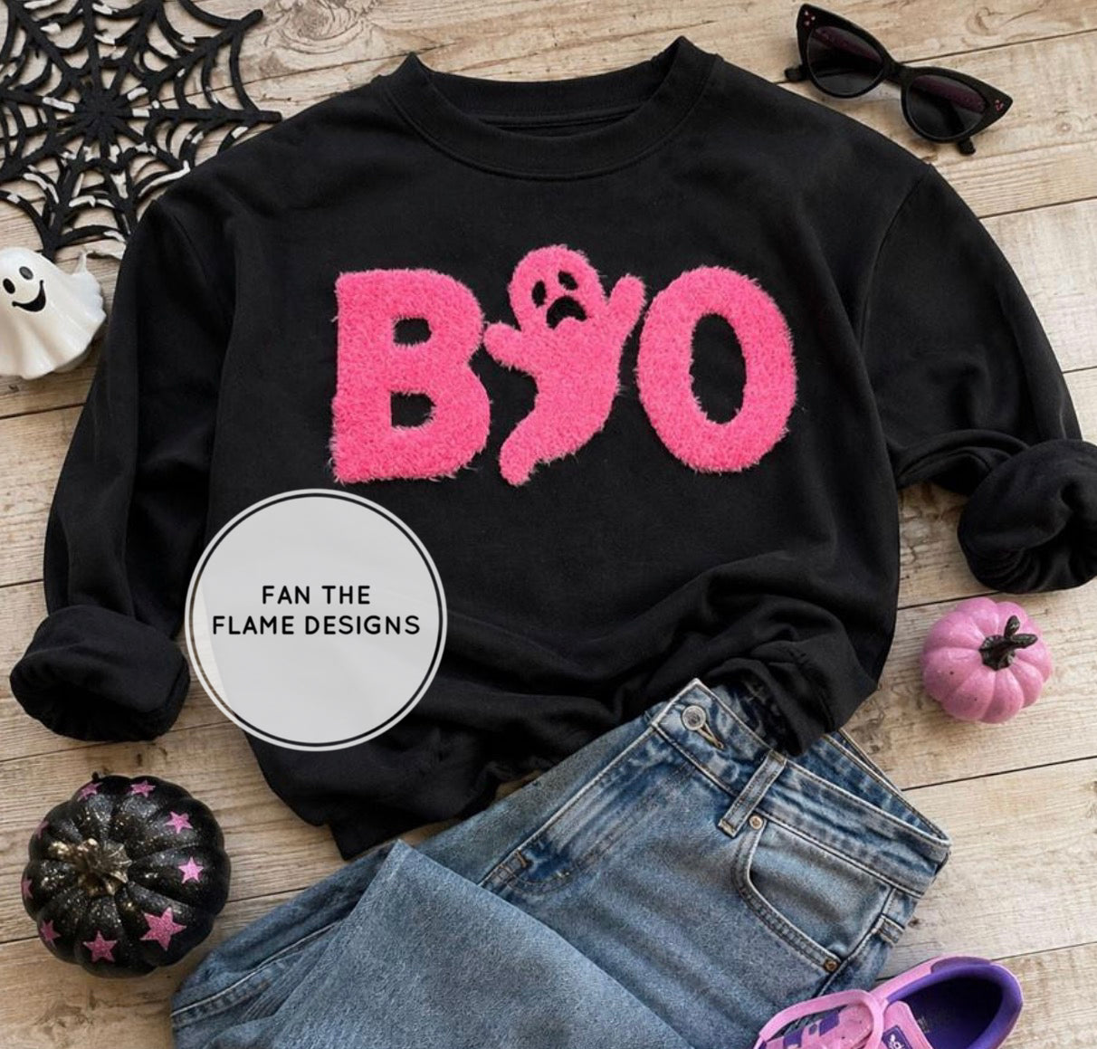 Fluffy Neon Pink Boo