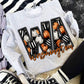 Faux Embroidered Pumpkin Filled State tee/sweatshirt