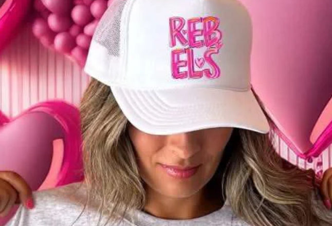 Mascot pink brushstroke Hat
