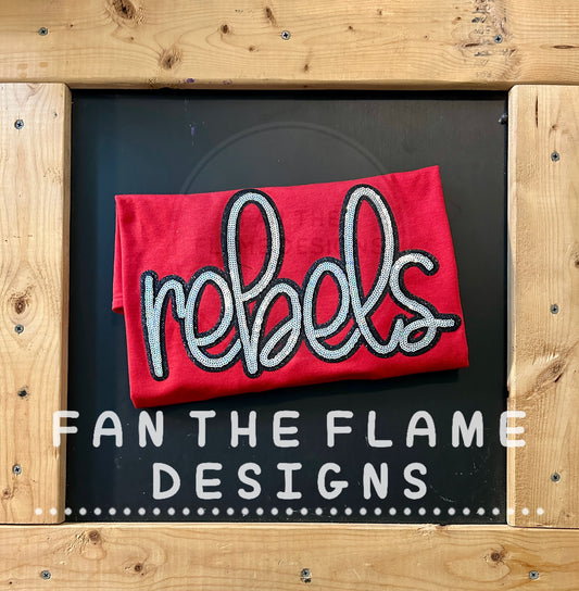 Rebels Sequin Patch Tee