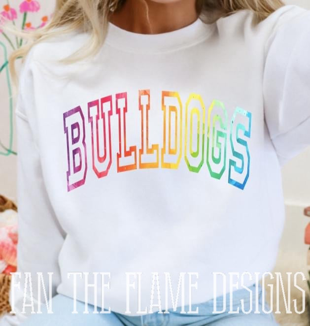 Colorful Varsity Mascot tee/sweatshirt