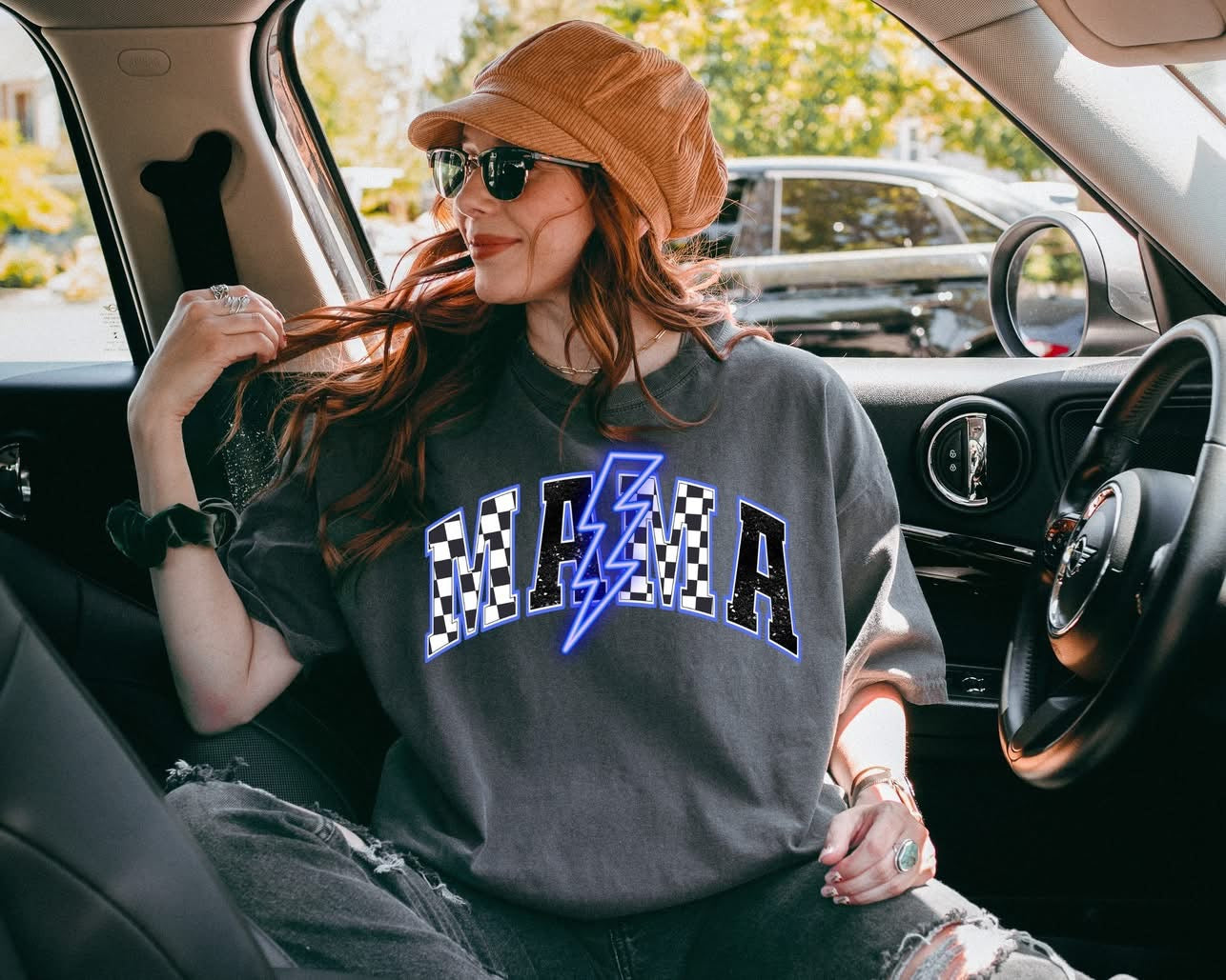 Mama lightning bolt tee/tank