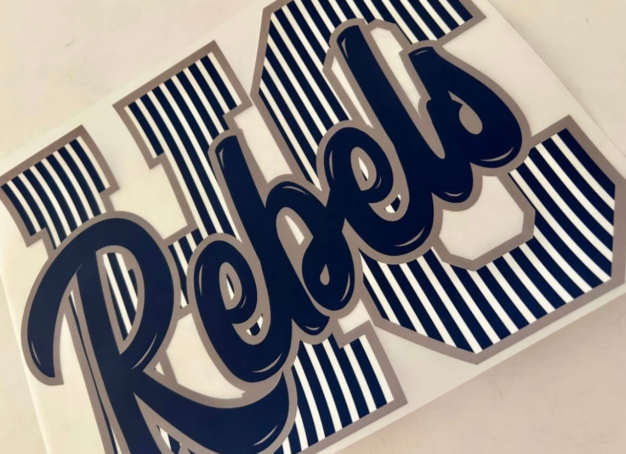 HC Rebels Pinstripe DTF Print