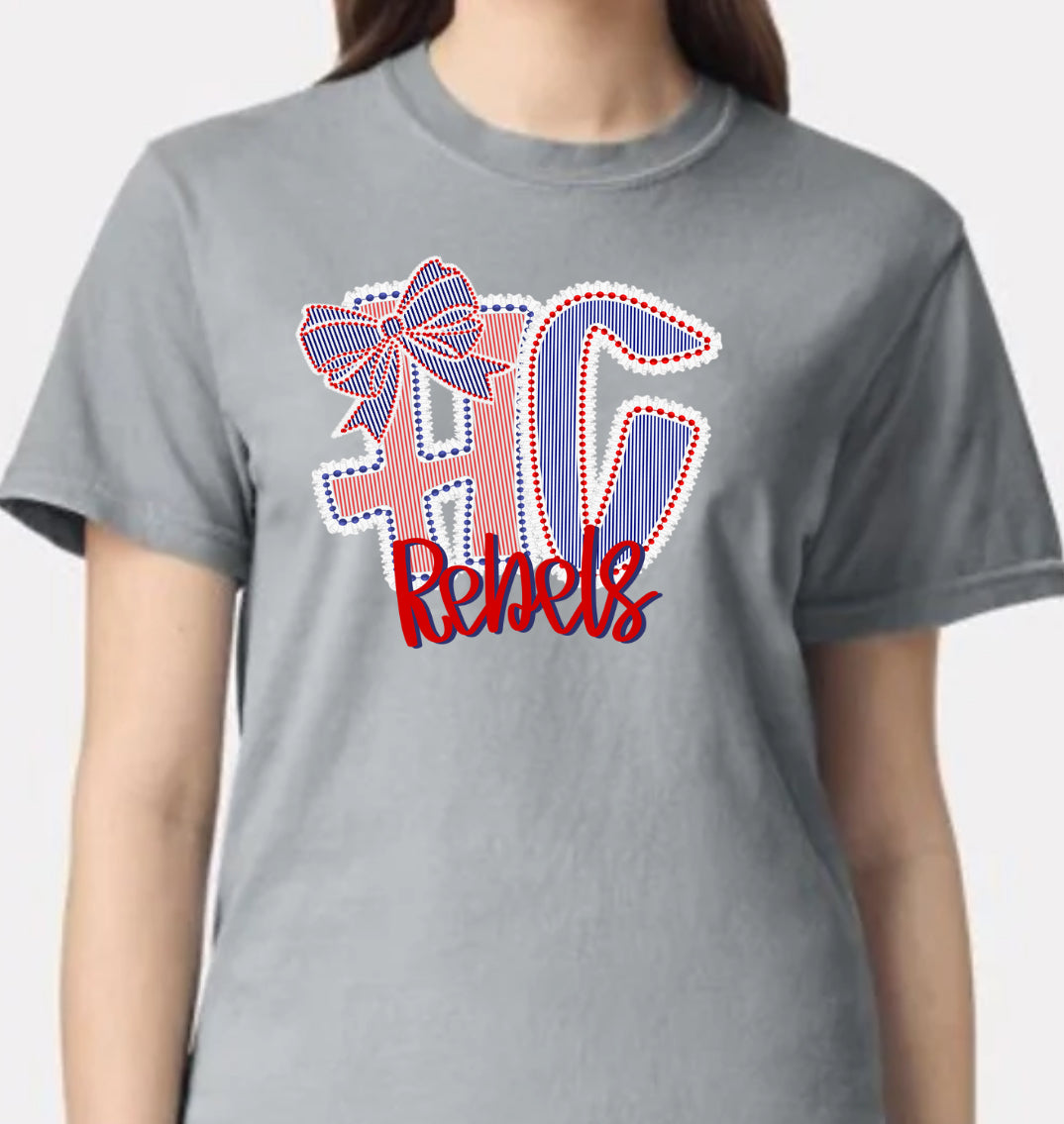 HC Rebels Seersucker, Ruffles and Pearls Tee/Sweatshirt
