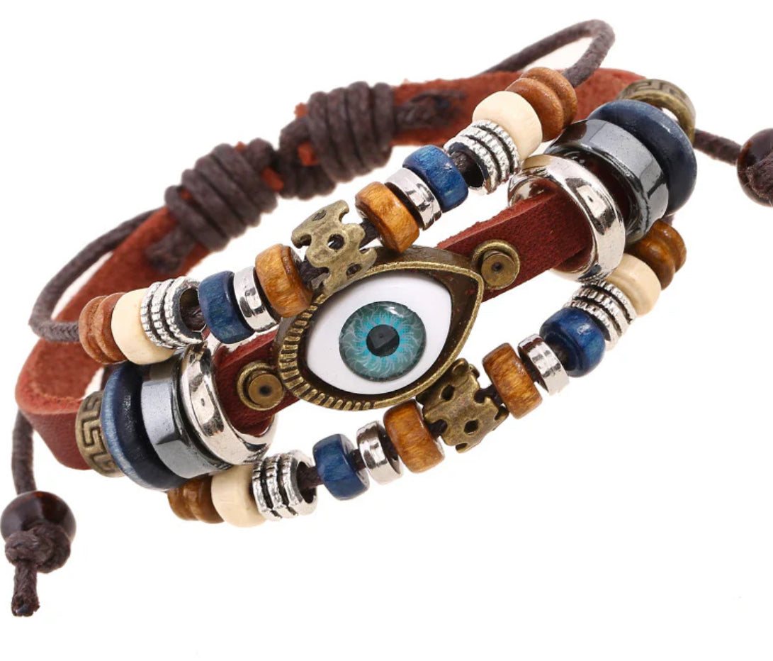 Eyeball Leather Bracelets