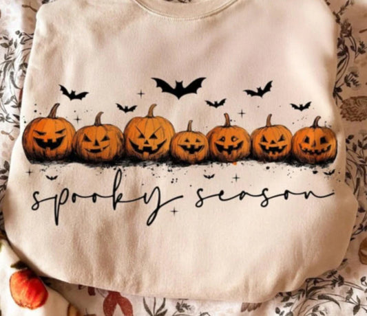 Spooky Season w/ seven pumpkins Tee/Sweatshirt
