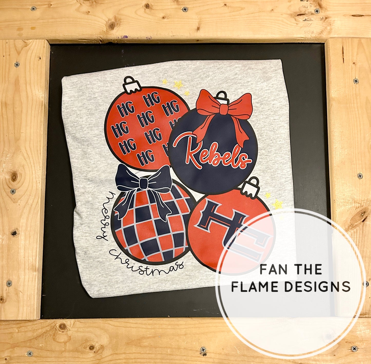 HC Retro Football Christmas Ornaments Tee/Sweatshirt