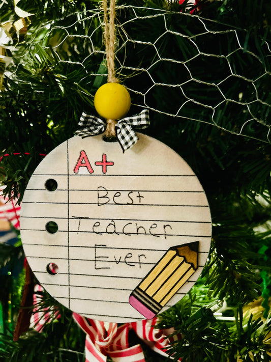 A+ Teacher Ornament