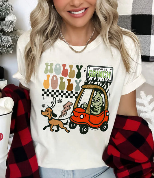 Holly Jolly Whoville Grinch Tee/Sweatshirt