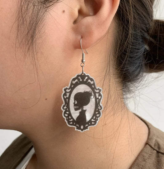 Black Gothic Halloween Earrings