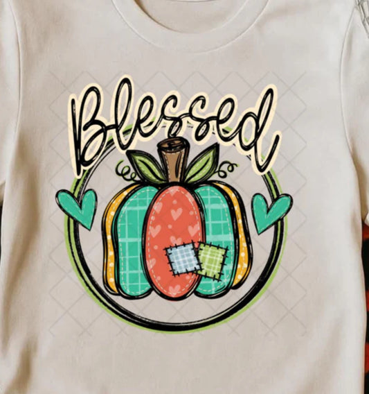 Blessed teal and orange pumpkin Tee/Sweatshirt