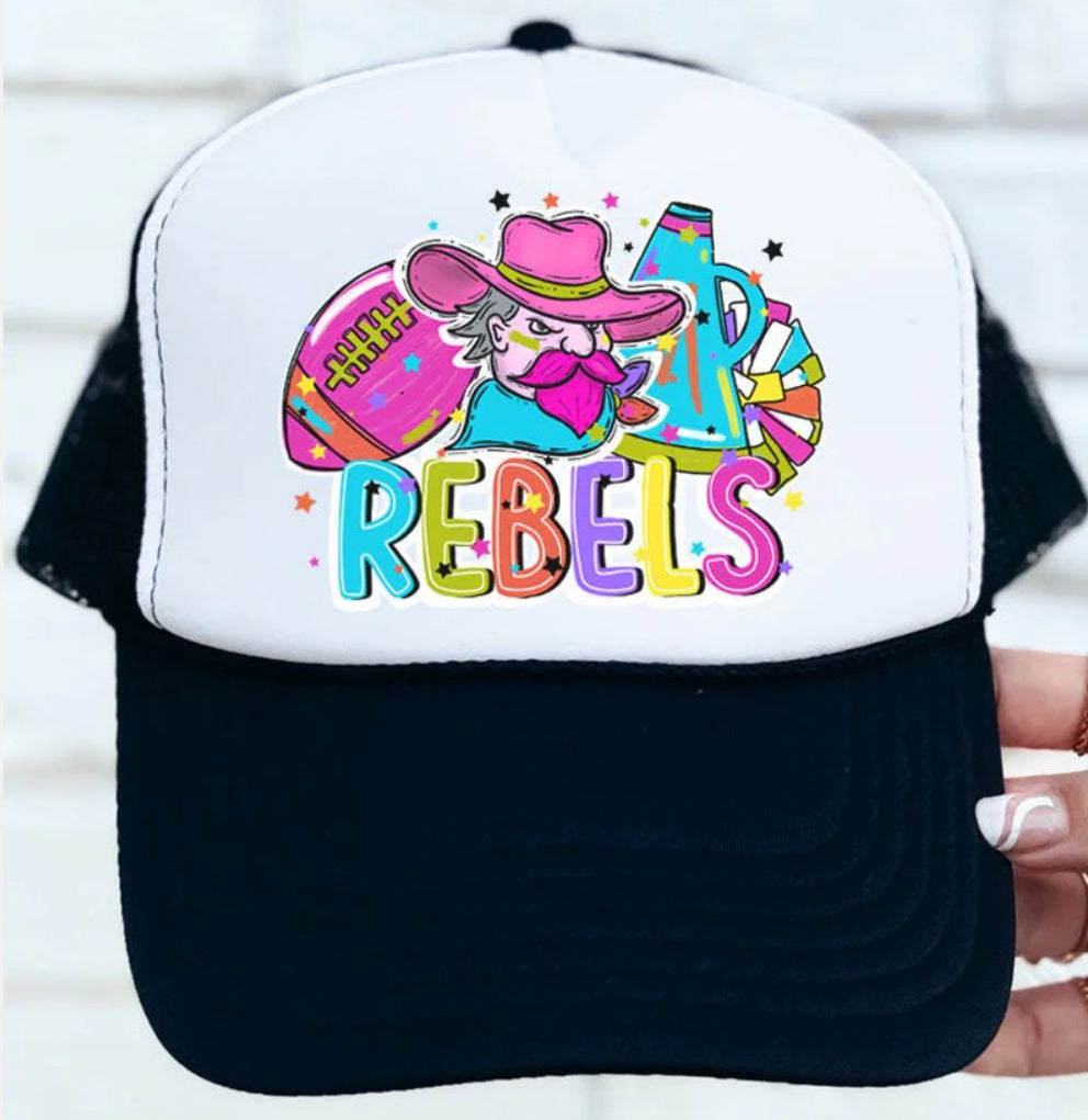 BRIGHT REBELS COLORFUL OTTO GRAY FOAM FRONT TRUCKER HAT