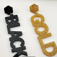 Gold & Black Dangle Earrings