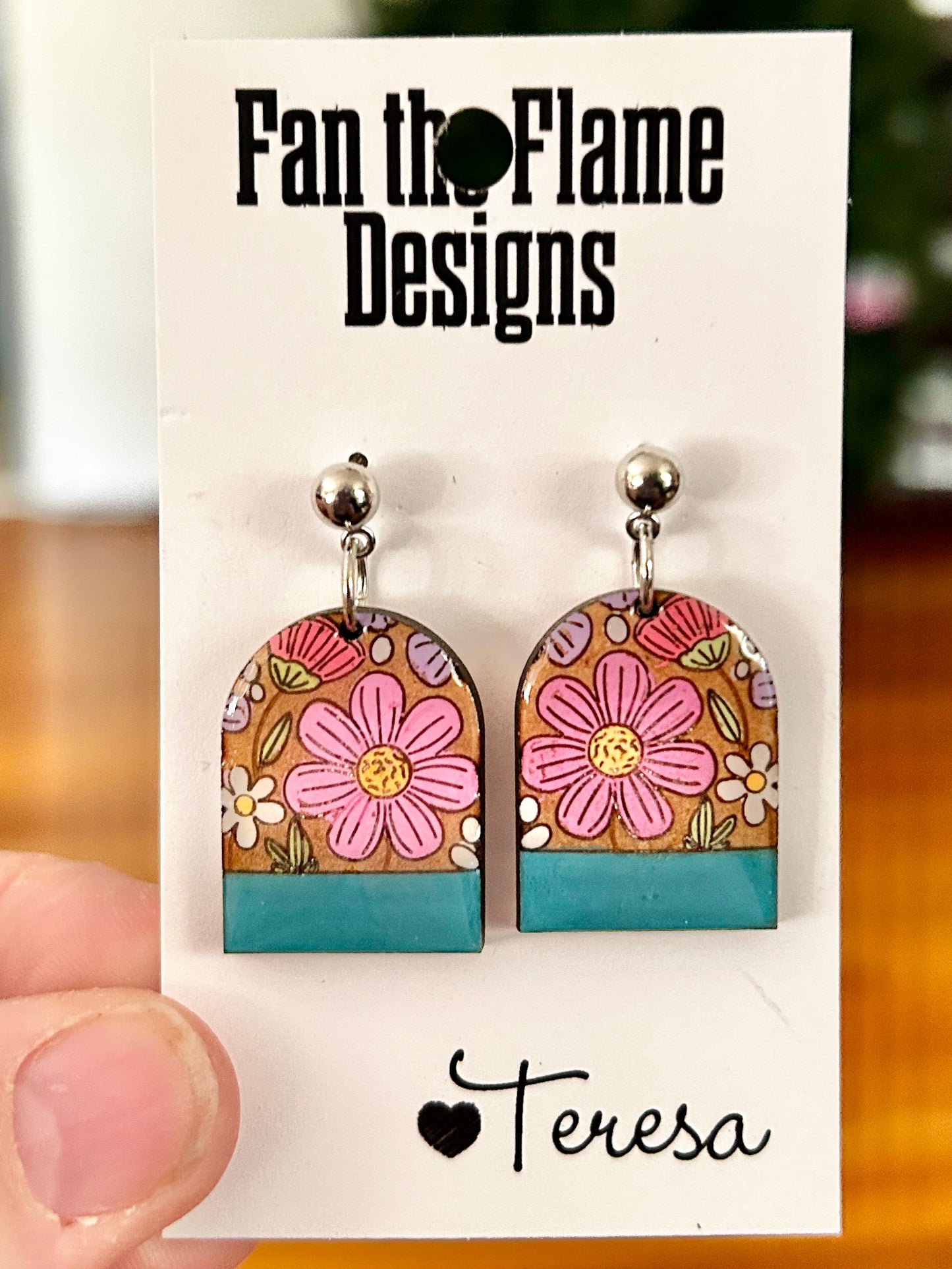 Flower Handmade Dangle Earrings