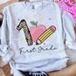 Teacher leopard apple pencil tee/sweatshirt