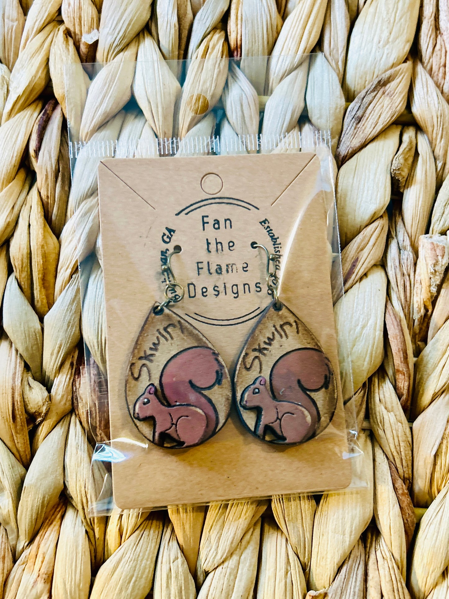 Handmade Skwirl Dangle Earrings