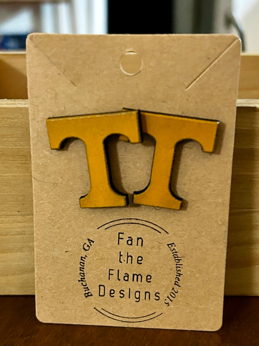 Tennessee Wooden Stud Earrings