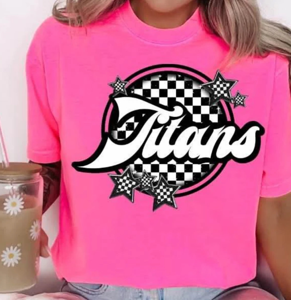 Checkered circle Mascots tee/sweatshirt