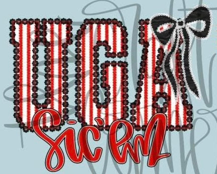 Georgia Pinstripe with bow Short/Long/Sweatshirt