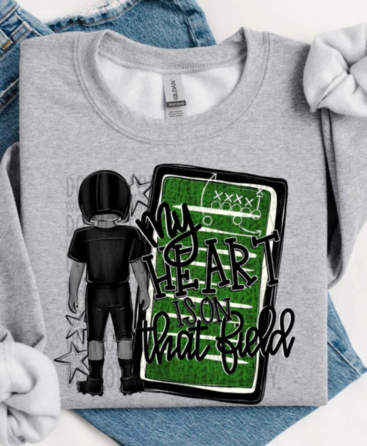 My heart is on that field tee/sweatshirt