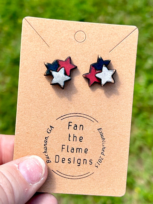 Star Trio Stud Earrings