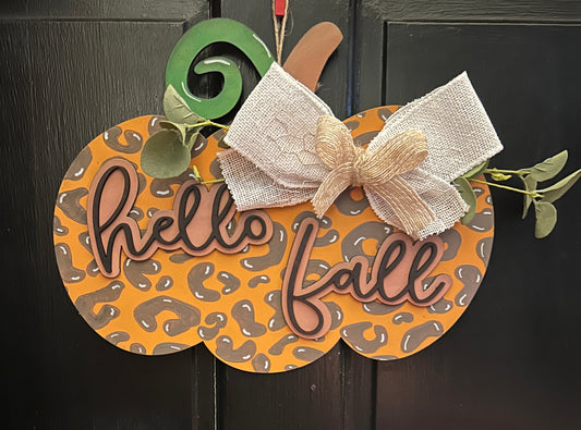 Hello Fall Handmade Wooden Sign