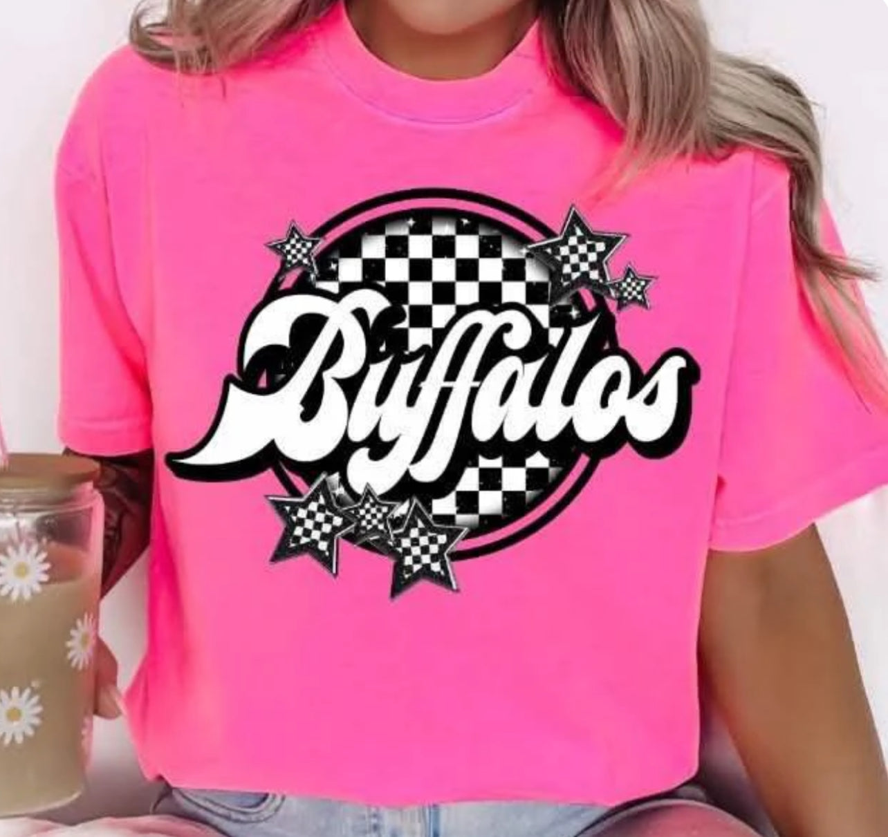 Checkered circle Mascots tee/sweatshirt