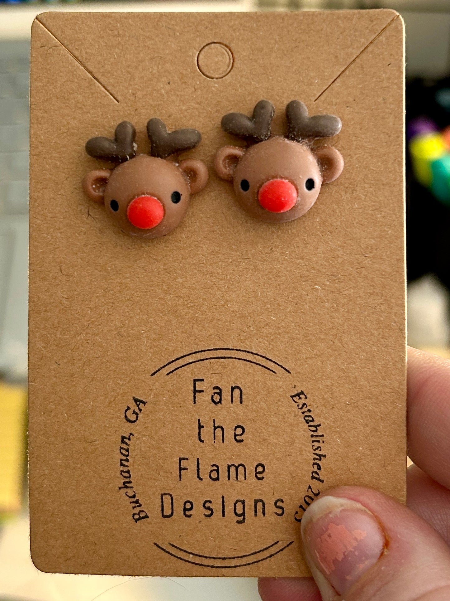 Rudolph Handmade Stud Earrings