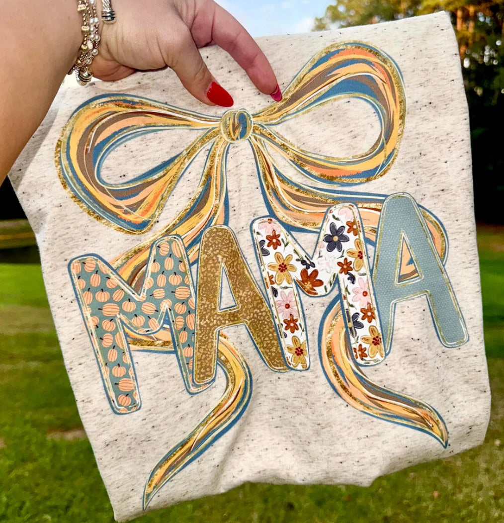 Fall mama bow Tee/Sweatshirt