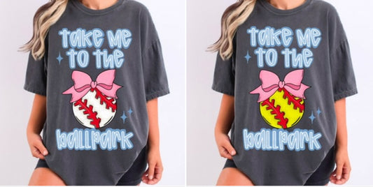 Take me to the ballpark tee/tank