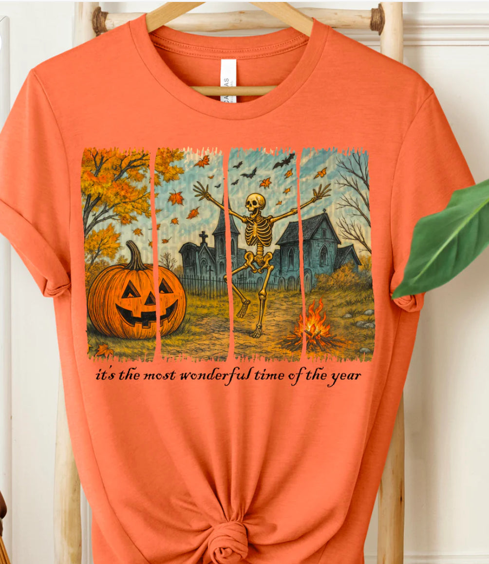 its the most wonderful time of the year pumpkin and skeleton brush strokes Tee/Sweatshirt