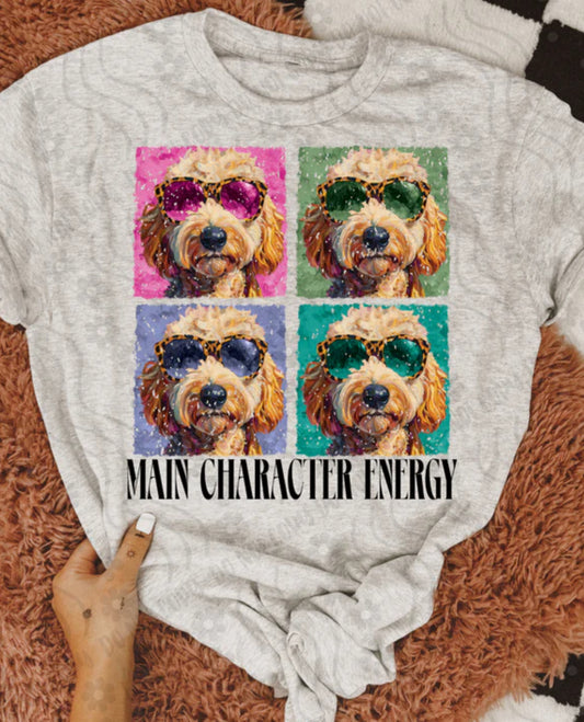 Golden Doodle Retro Vibe Main Character Energy Tee/Sweatshirt