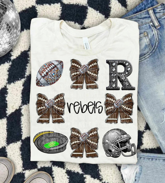 Rebels football collage tee/sweatshirt