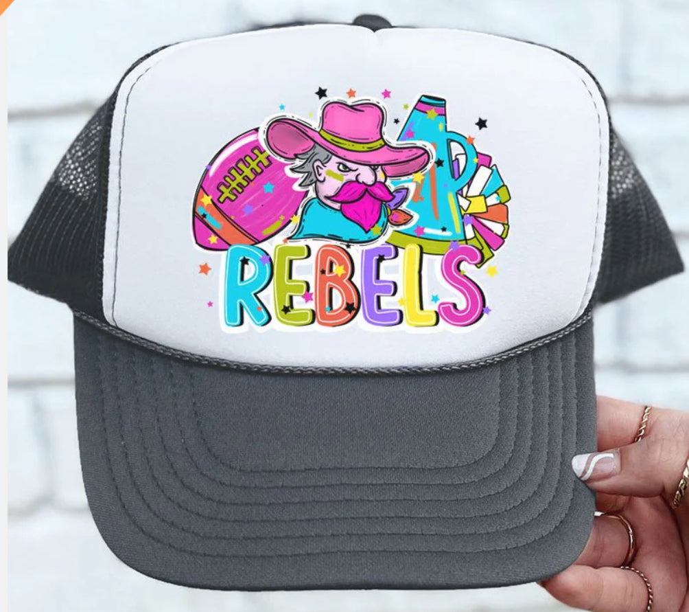 BRIGHT REBELS COLORFUL OTTO GRAY FOAM FRONT TRUCKER HAT