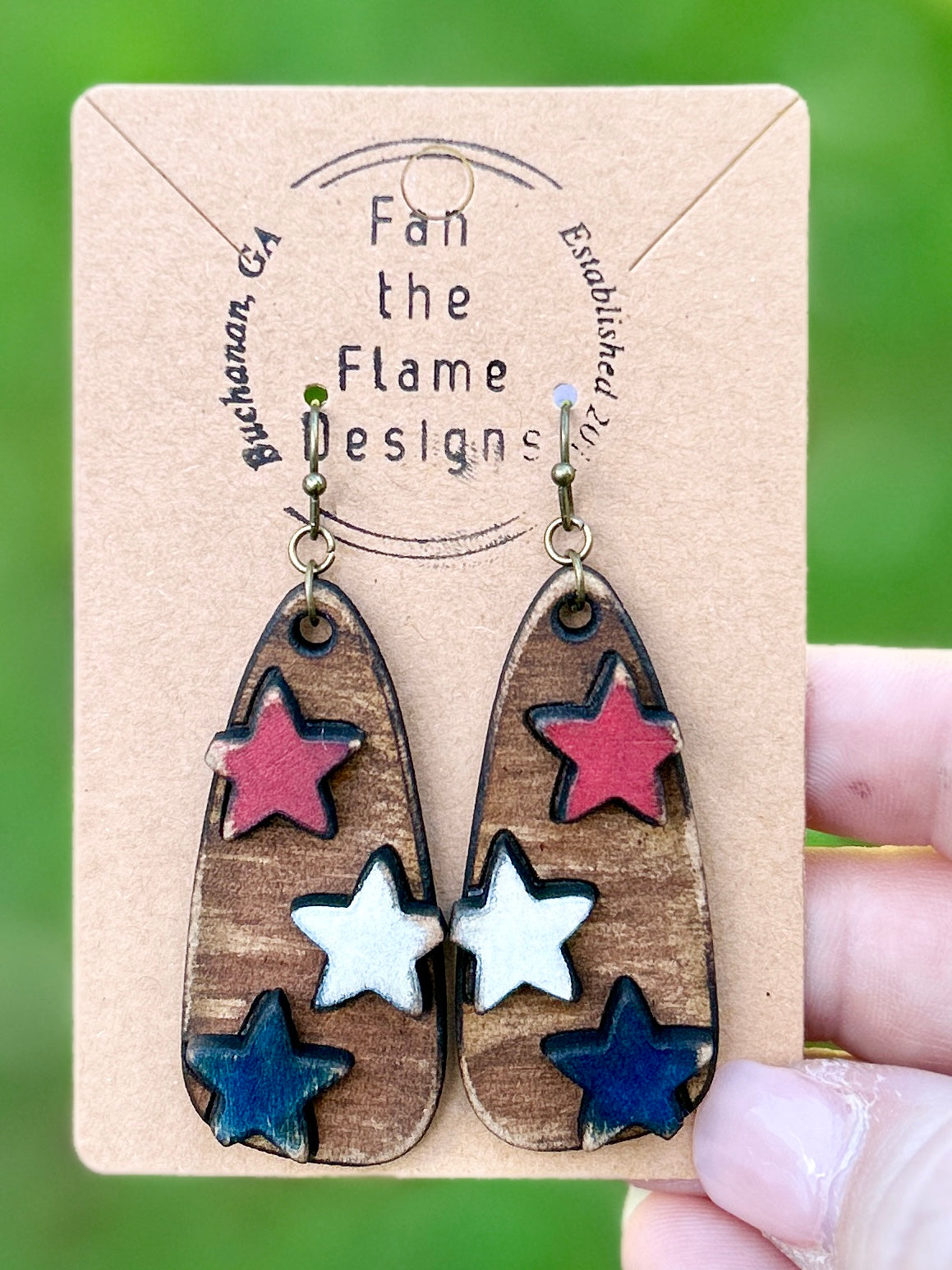 Star Trio Handmade Dangle Earrings