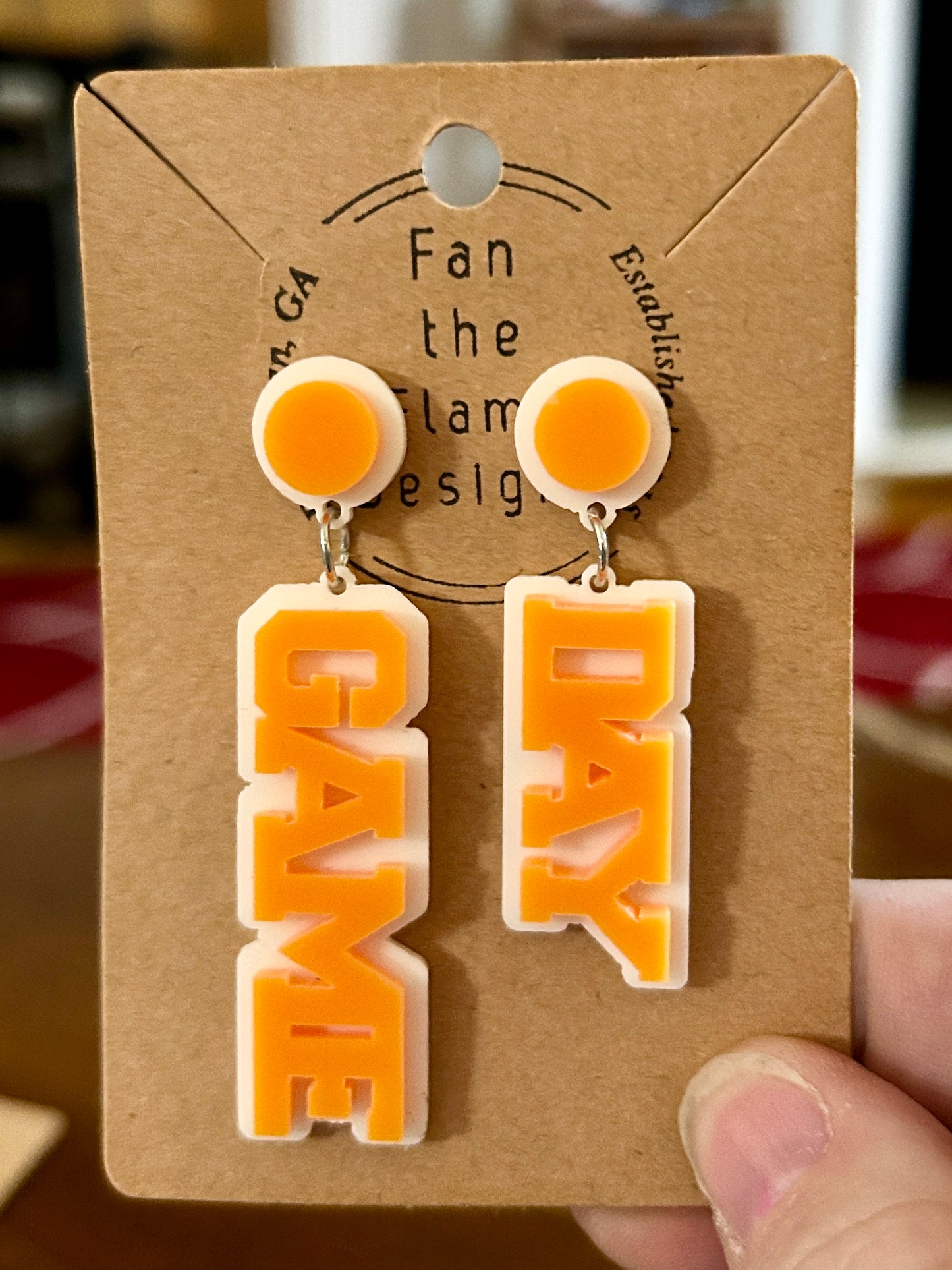 Game Day Acrylic Dangle Earrings