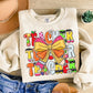 Teacher stacked with bow tee/sweatshirt