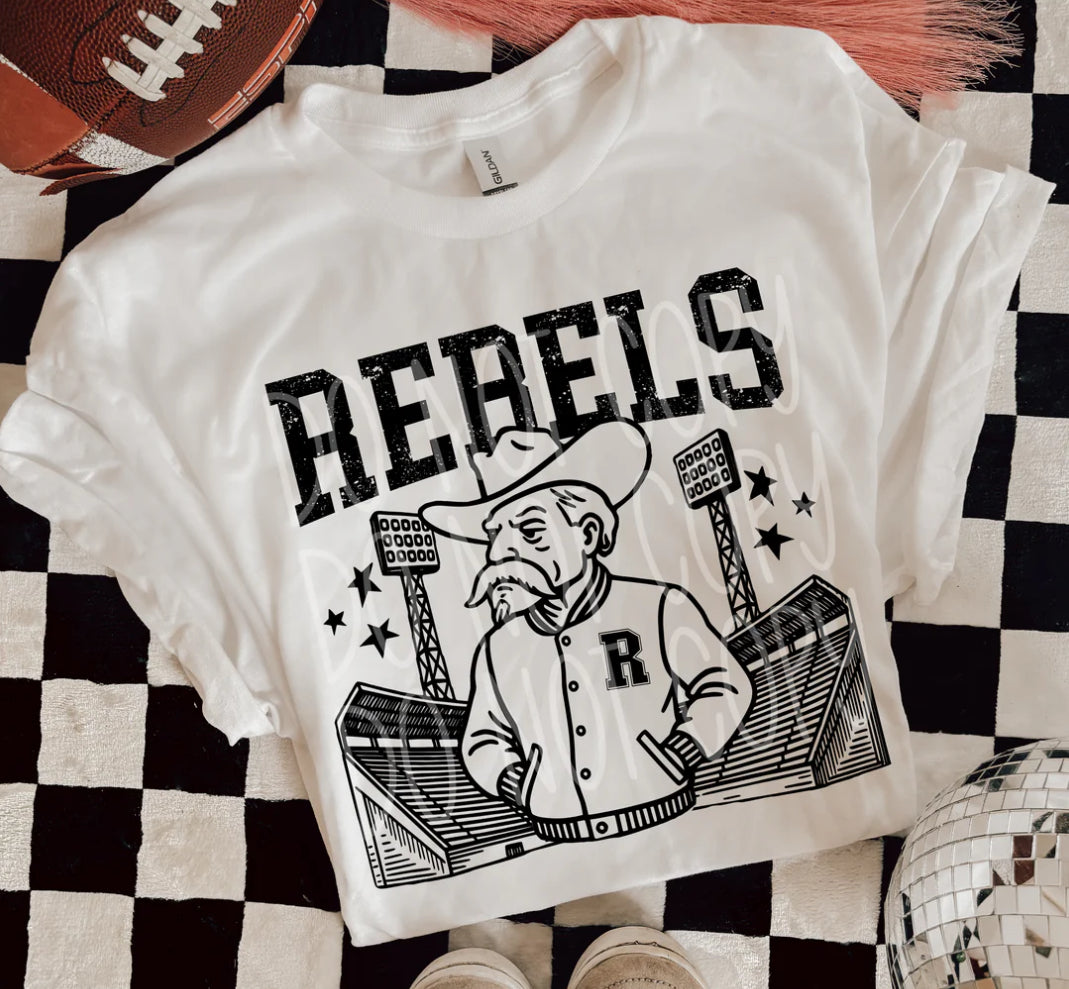 Rebels Letterman Tee/Sweatshirt