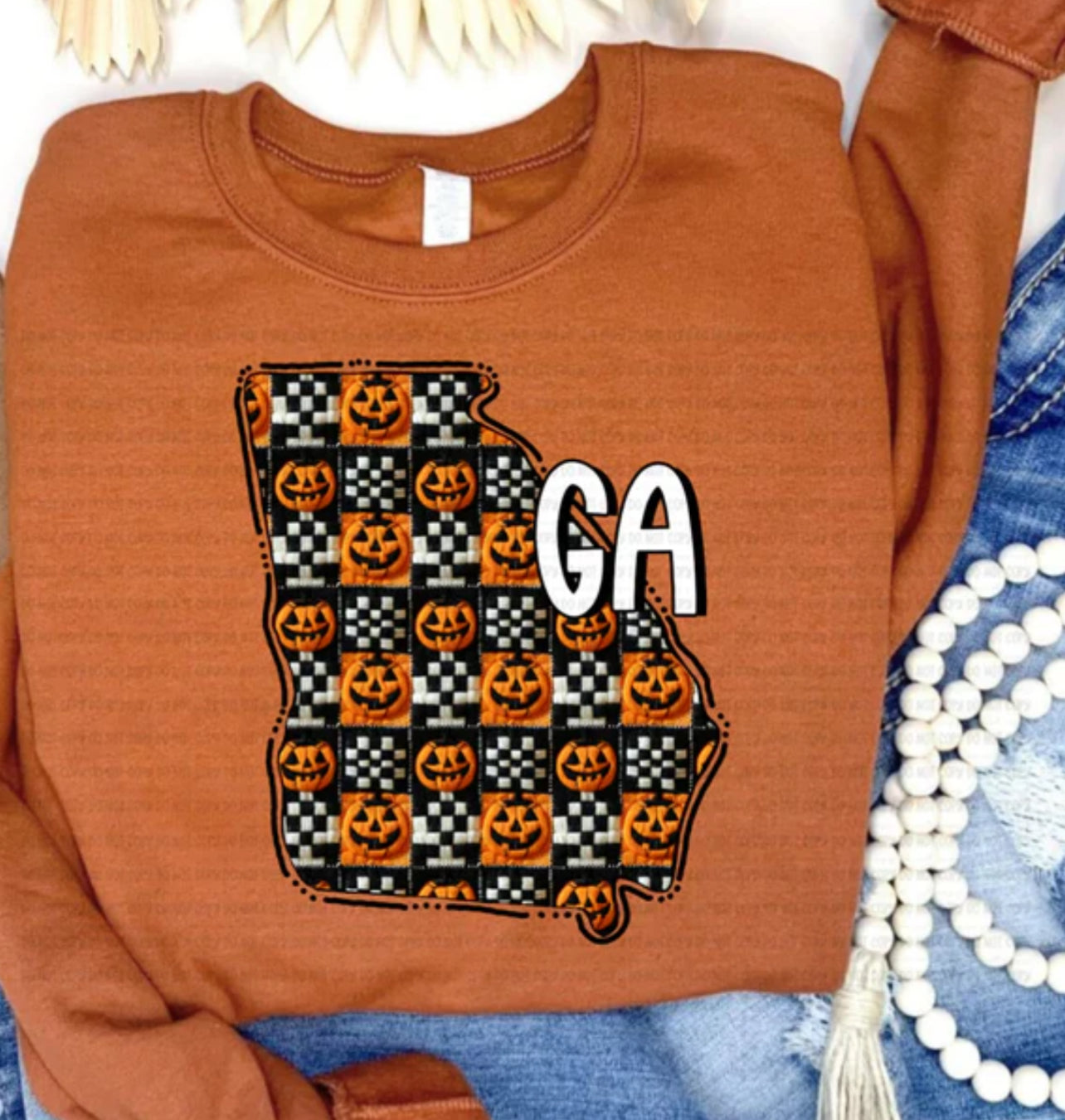 States pumpkin checker Tee/Sweatshirt
