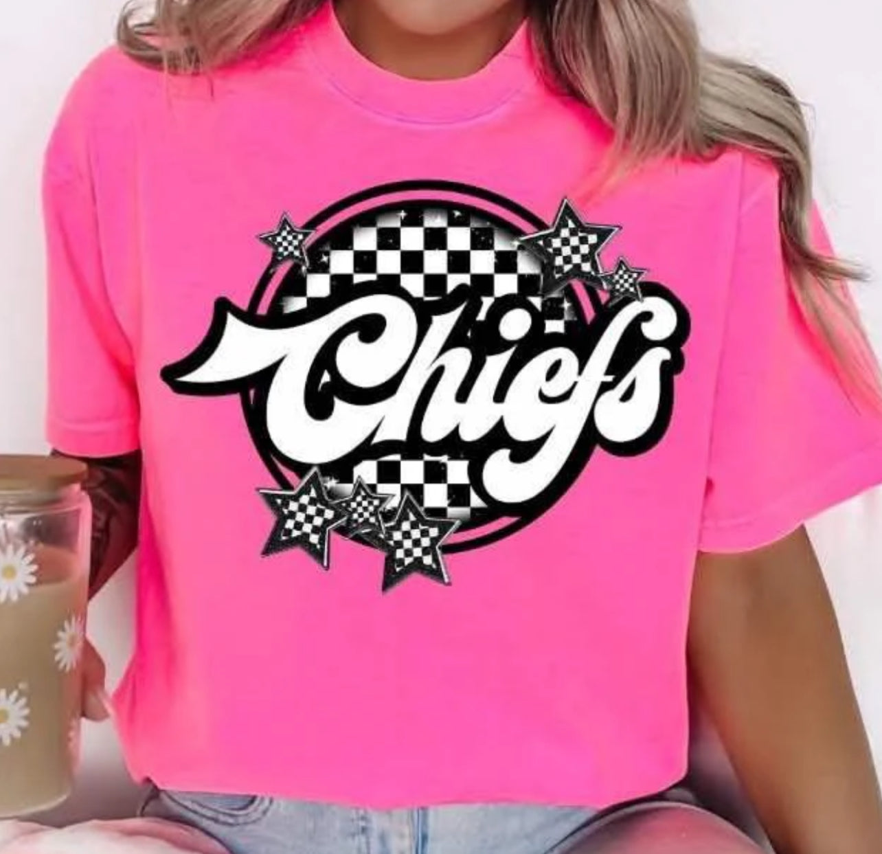 Checkered circle Mascots tee/sweatshirt
