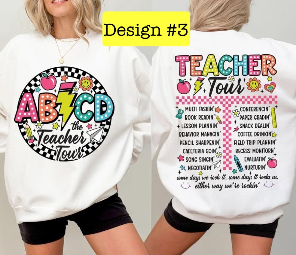 ABCD - teacher tour tee/sweatshirt