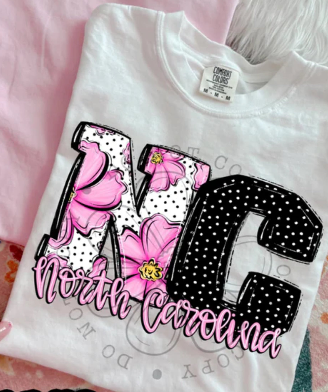 State pink Flowers tee/sweatshirt